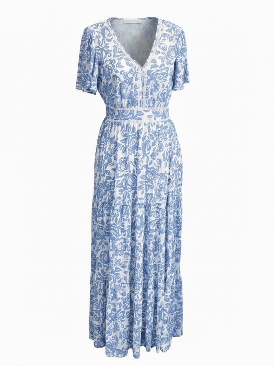 Ember Dresses & Skirts - Light Blue Floral Maxi Dress - Women's